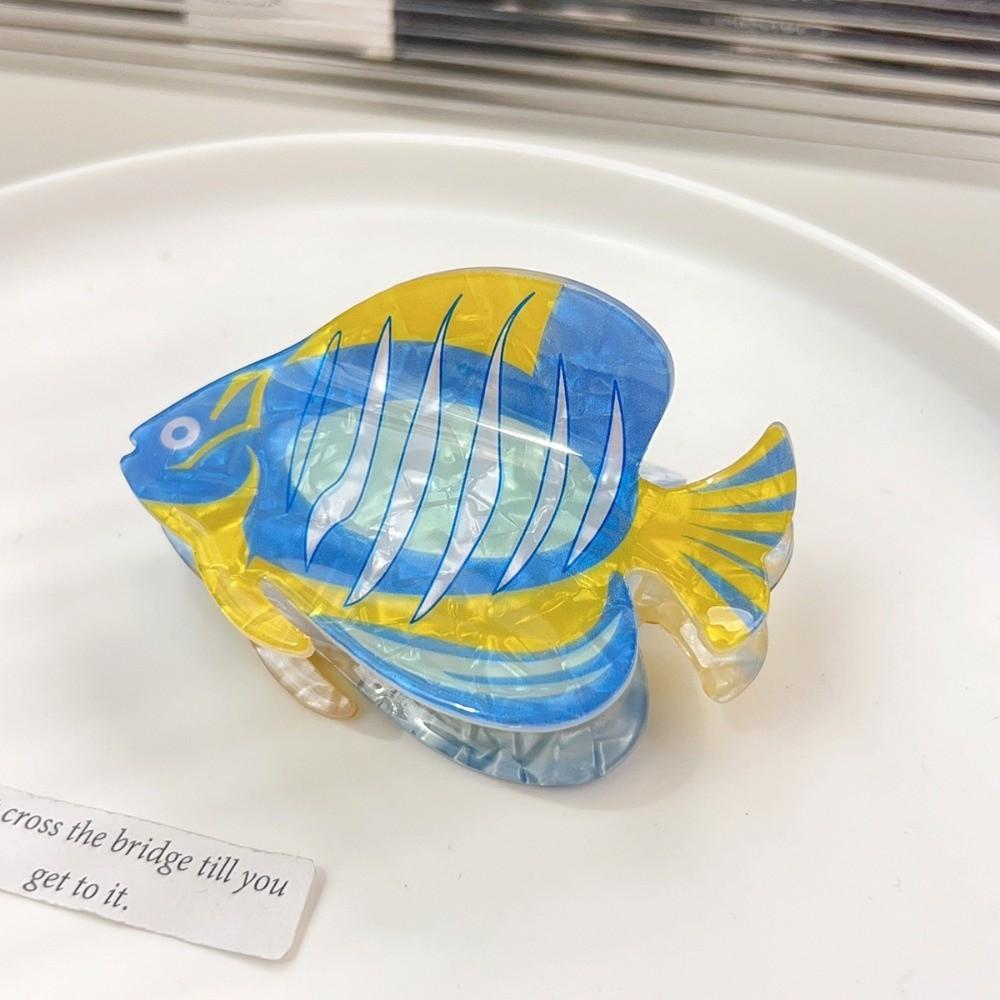 Cartoon Large Shark Clip Tropical Fish Acrylic Hair Claw Creative Fish Hair Claw Daily