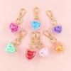 1116 Love Shape Keychain Pendant Fake Rose Decor Heart Shape Eternal Flower Bag Decoration Pendant Keyring Pendant Gift 97