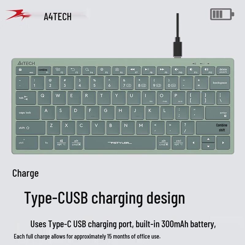 A4TECH FBX51C Wireless Bluetooth Multi-Mode Keyboard