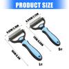 Massage Feature Pet Grooming Tool Deshedding Brush for Dog Cats Double Side Design Hair Remover Comfort Experience Knot Remover