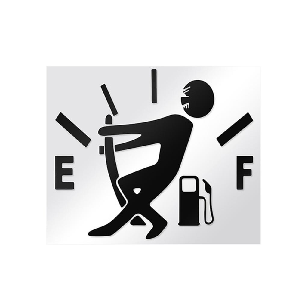 Kreative Auto-Dekoration, 1 Stück, lustiger Auto-Aufkleber, Kraftstofftank-Zeiger auf voll ziehen