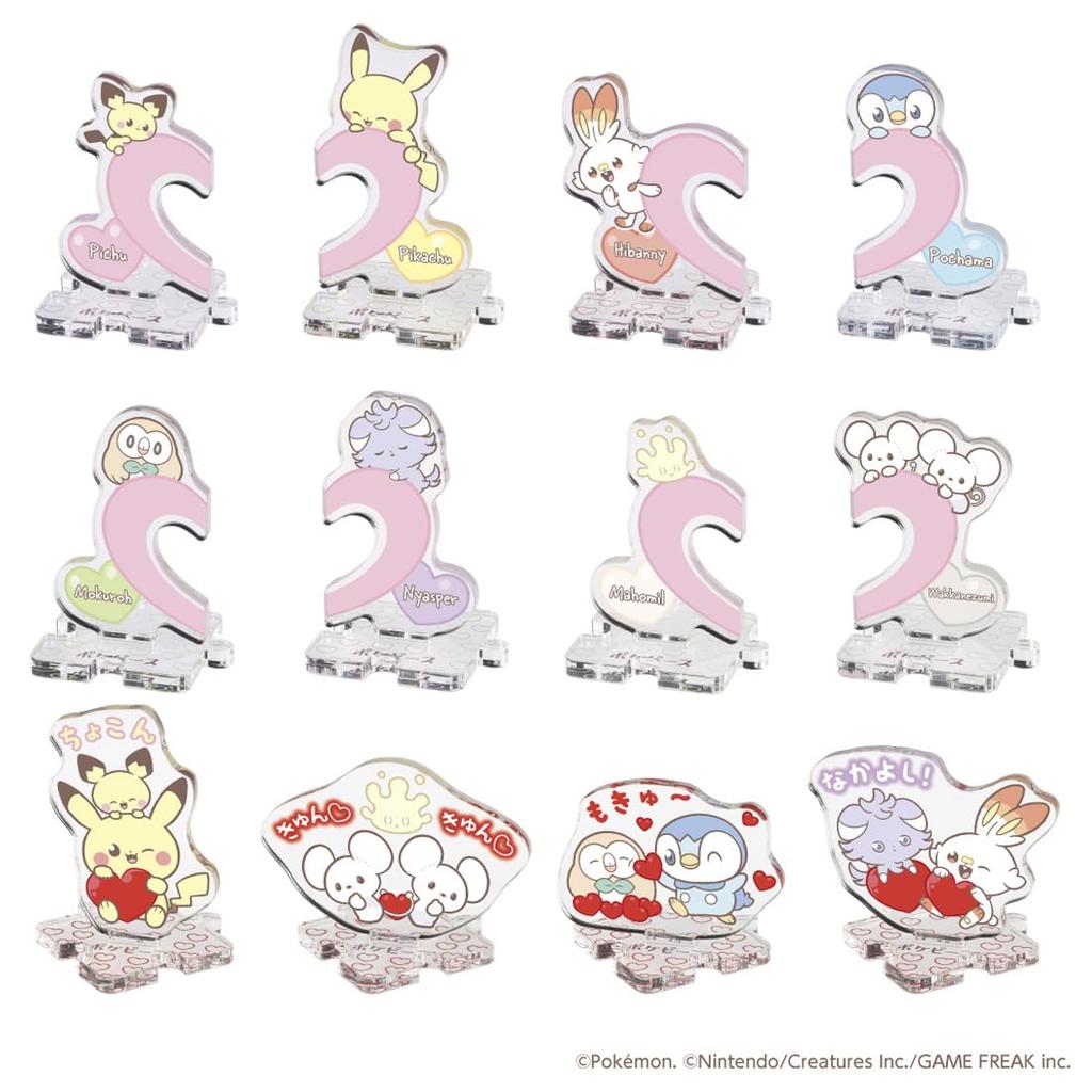 TAKARA TOMY Акрилові стенди PokePeace, що з'єднуються, Mellow Heart BOX Pokémon - -