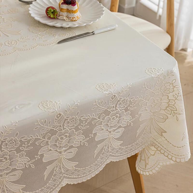 Waterproof PVC Lace Oval Tablecloth