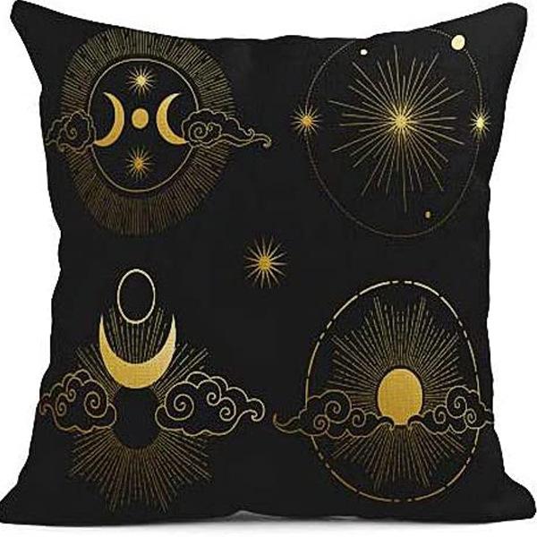 Tarot Printed Line Pillow Cover Moon Star Home Bedroom Sofa Pillow Cushion Cover