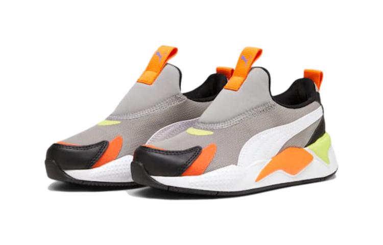Puma RS-X3 Slip-On Little Kid 'Concrete Grey Rickie Orange' 309676-11