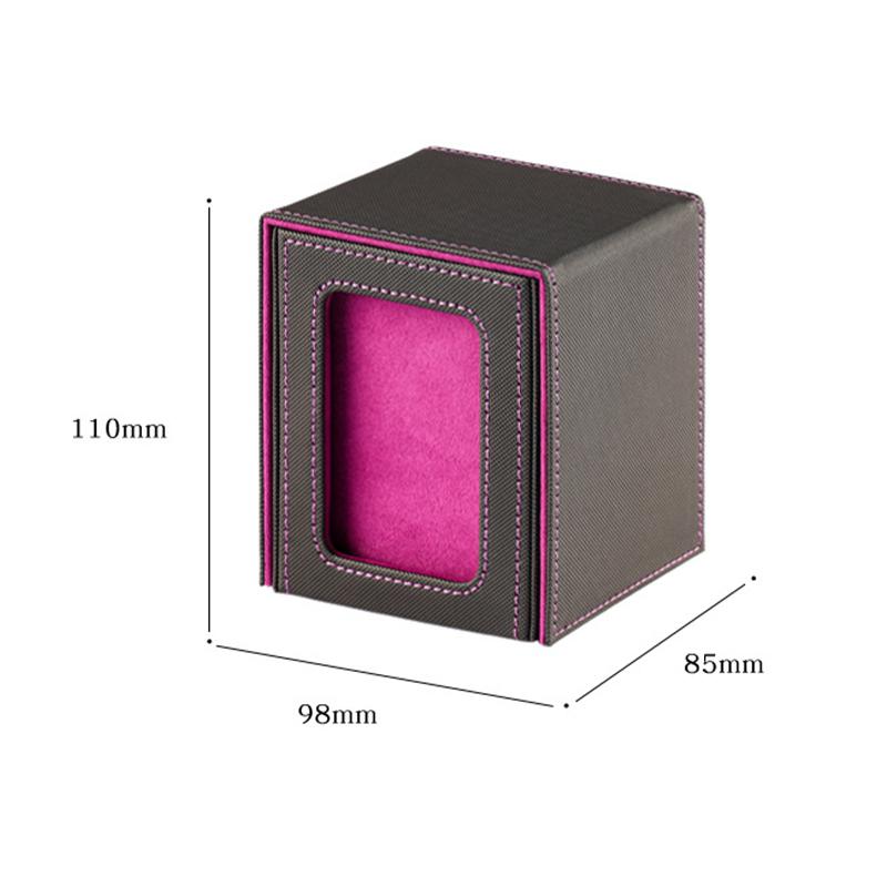 MTG Card Deck Box with Display Window, Trading Card Storage Box, Can Hold 120 + Single Sleeved Cards, Magnetic PU Leather Box