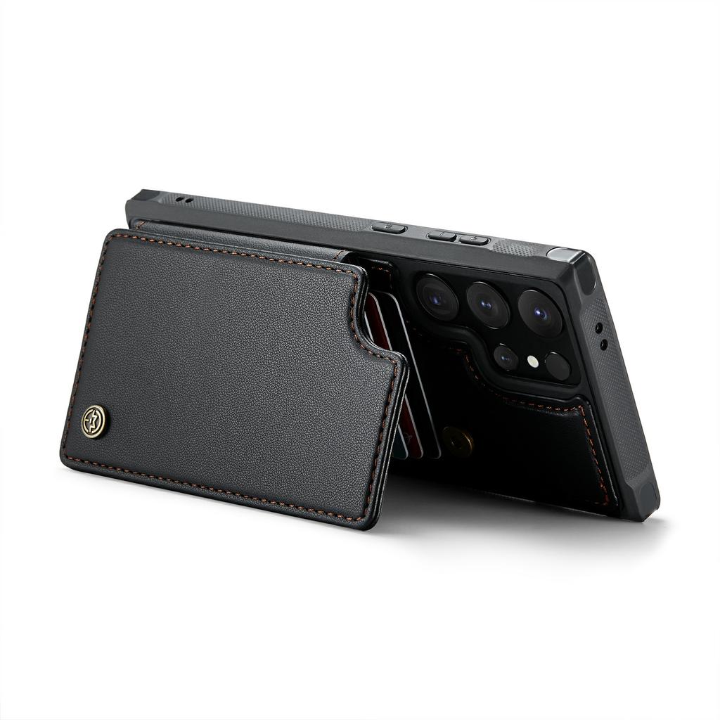 For Samsung Galaxy S24 Ultra Phone Case CASEME C22 Leather Back Cover with RFID Blocking Card Slots