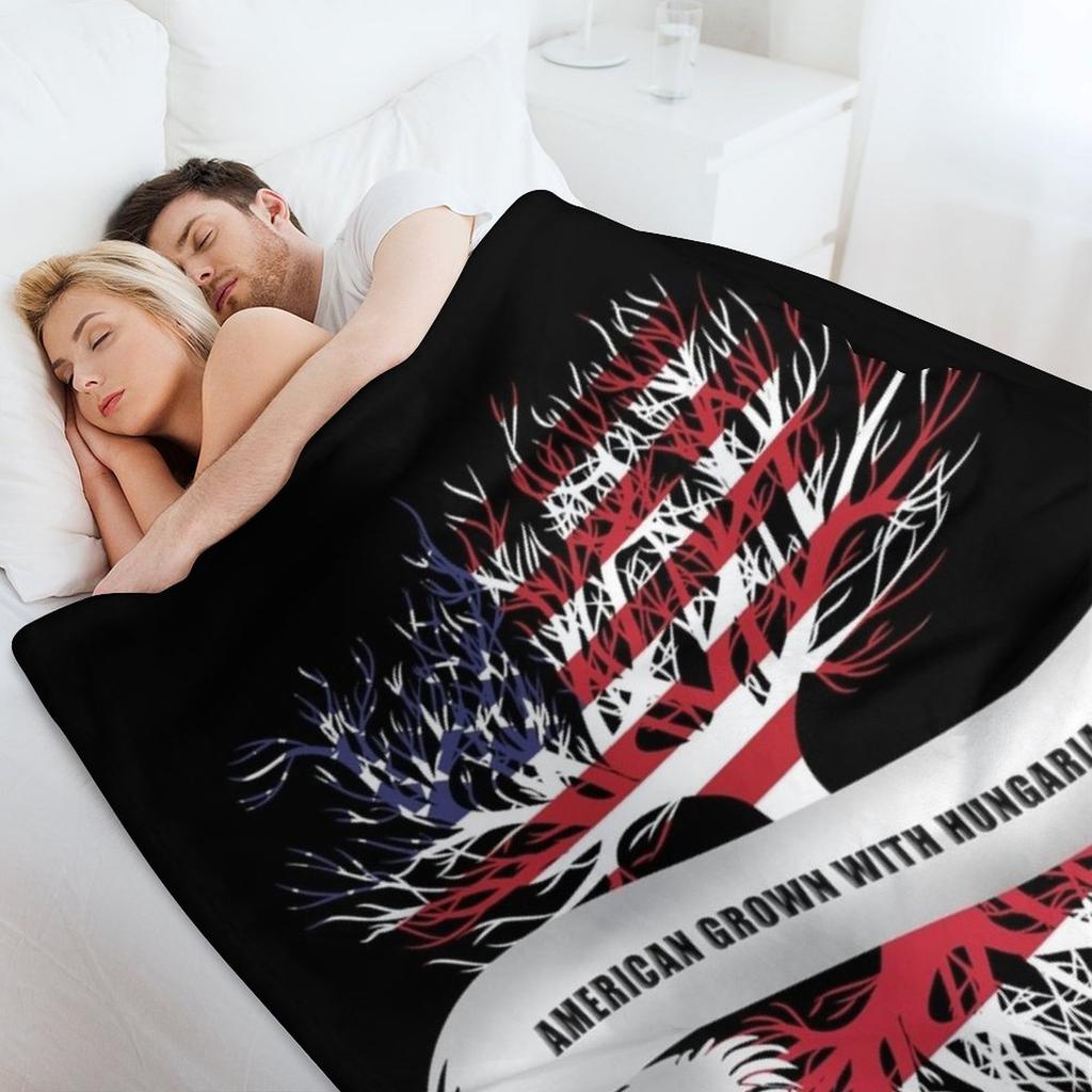 American Grown With Hungarian Roots Throw Blanket For Sofa Thin Decorative Throw cosplay anime Bed Blankets