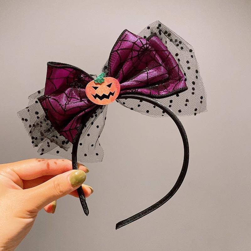 Halloween Cat Ears Pumpkin Spider Headband Hair Clip Cosplay Performance Party