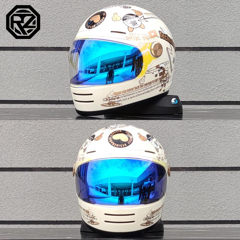 ORZ new model Motorcycle Helmet Retro Full face helmet Off Road Cascos para motos DOT Certification Capacete Casco moto