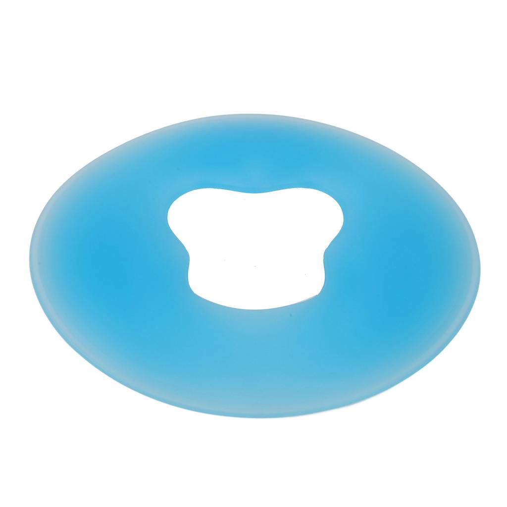 Silicone Spa Face Pillow Soft Round Massage Face Relaxing Cushion Pad for Beauty Salon Blue