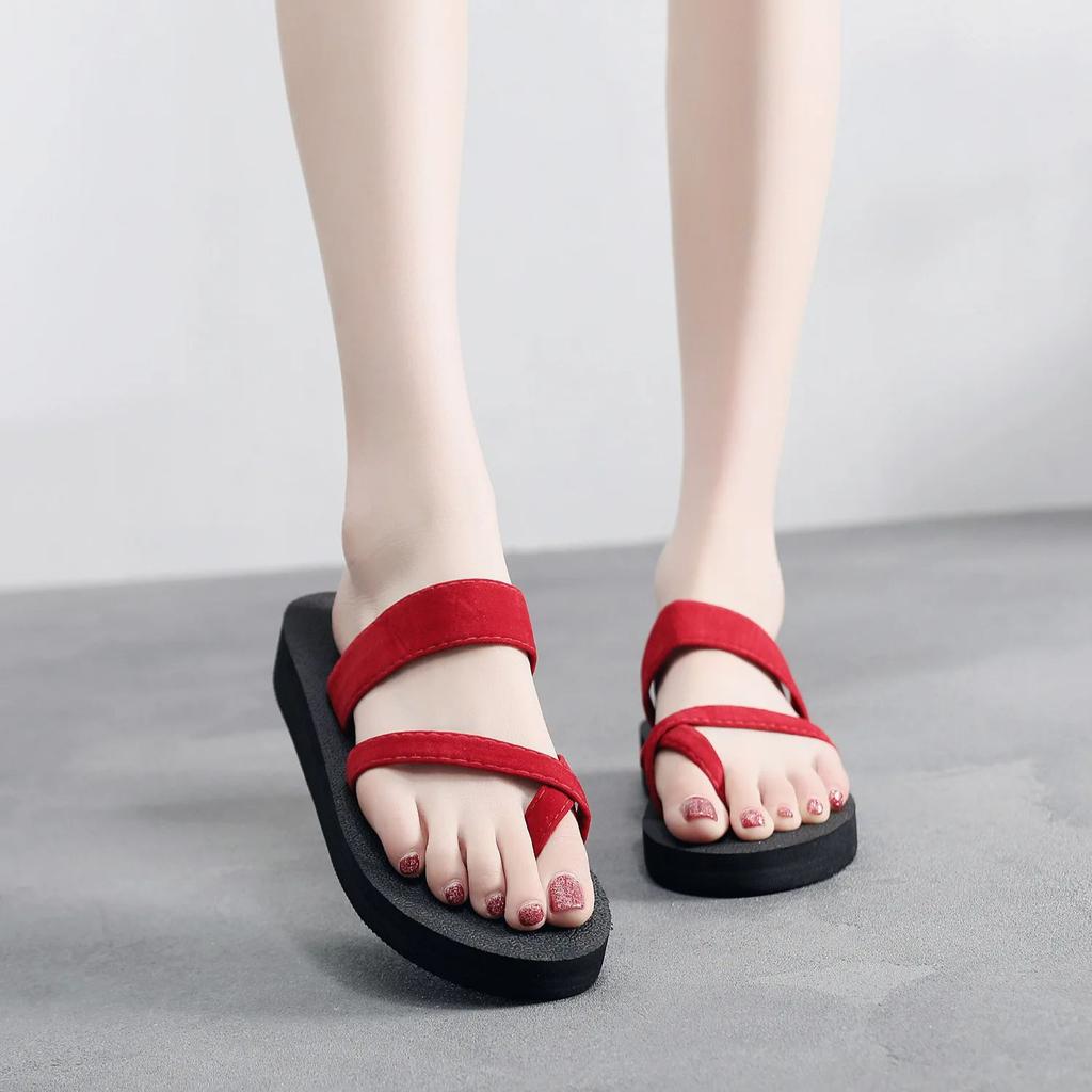 Fashion Women Outdoor Beach Slippers Flat Open Toe Flip Flops Summer Casual EVA Home Basic Sandals Bathroom Slippers 2024
