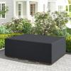 600D Oxford Outdoor Garden Furniture Sofa Set Cover, Waterproof Anti-UV Rattan Sun Lounger Protection Protector Cover, 275L x 205W x 90Hcm, Black