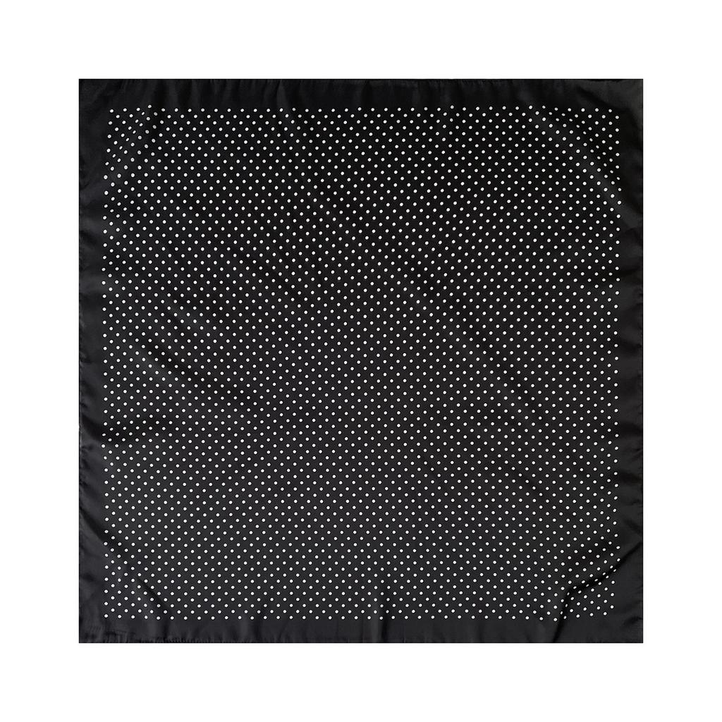 French Polka Dot Square Scarf, Head Scarf 70 Imitation Silk Scarf, Women'S Spring And Autumn Summer With Shirt Neck Protection