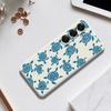 For Samsung Galaxy S25 Case Blue Turtle Pattern Printing Straight Edge TPU Phone Back Cover