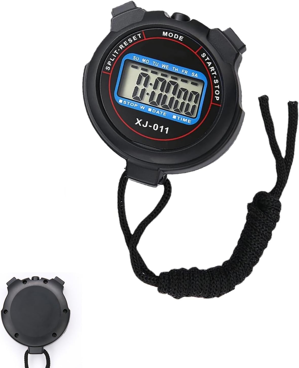 Phyxiul Stopwatch Sports Large Screen Split Timer Alarm Clock Intermittent Training Timer Outdoor Split Stopwatch Countdown Waterproof Rainproof