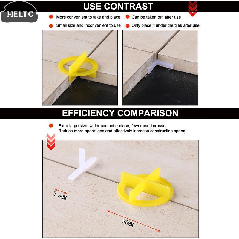 100Pcs/PACK DIY Tile Leveling System Clips Spacers Wedge For Floor Wall Tile Installation With Plastic Sizes 1 To 3mm