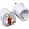  EU  2 Pin To UK 3 Pin Plug AC Universal Adapter Travel Converter Pean