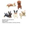 5 Pcs Mini Cute Dog Computer Monitor Decor Plastic Dog Figurine Car Dashboard Accessories for Office Desk PC Decoration