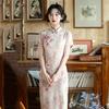Womens Modern Qipao Dress In Bamboo Linen Retro Vintage Fit Short Sleeve Daily Wear 2025