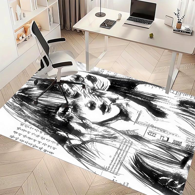 Thriller Manga Junji Ito Tomie0 Printed Absorbent Washable Carpet, Non-Slip Bathroom Mats, Kitchen Rugs, Yoga Mat,Living Room Entrance, Camping Picnic