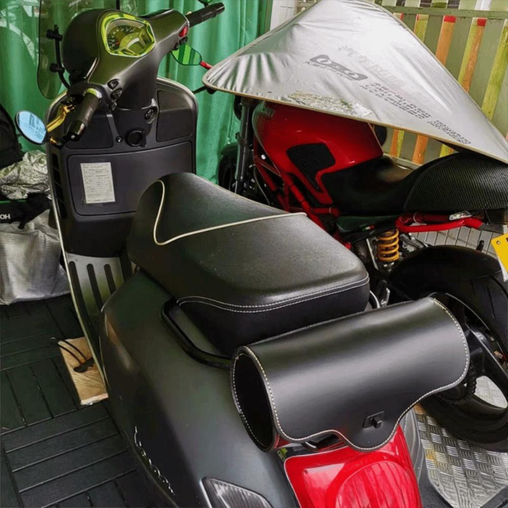 Retro Motorcycle Tool Bag Waterproof Saddle Tail Pack Sturdy Front Fork Barrel Bag Mounting