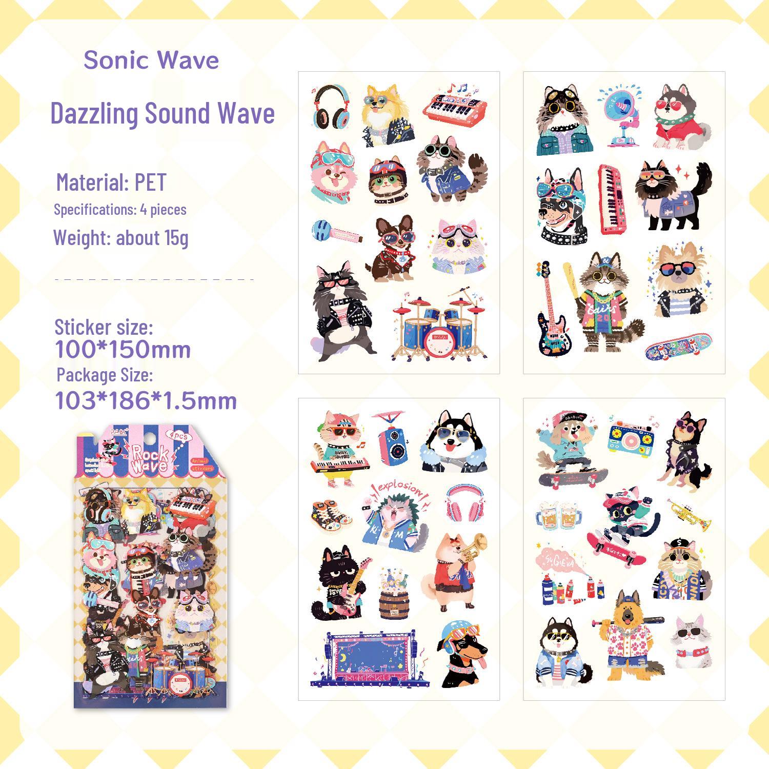 Adorable Cartoon PET Stickers for Kids Journals and DIY Projects