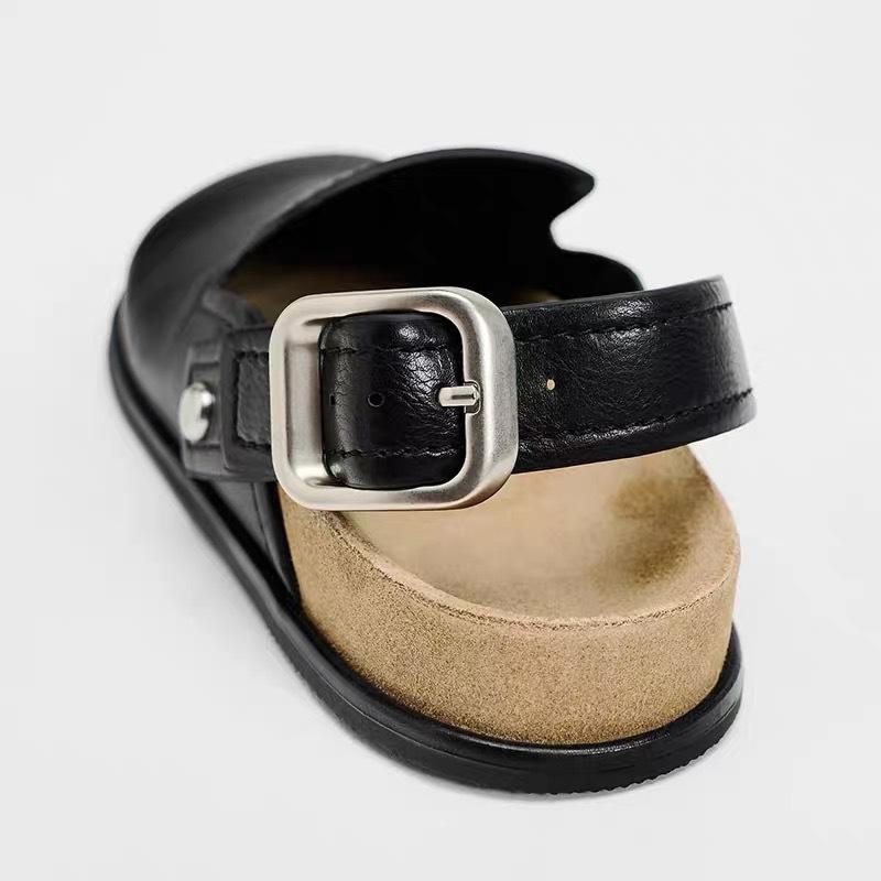 2024 French Half Slippers Women Summer Mules Slippers Ladies Casual Outdoor Soft Sole Shallow Mouth Flats Slippers Women