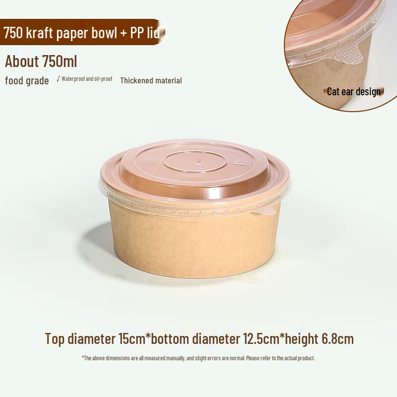 

Thickened Disposable Noodle Bowl Set with PP Lids