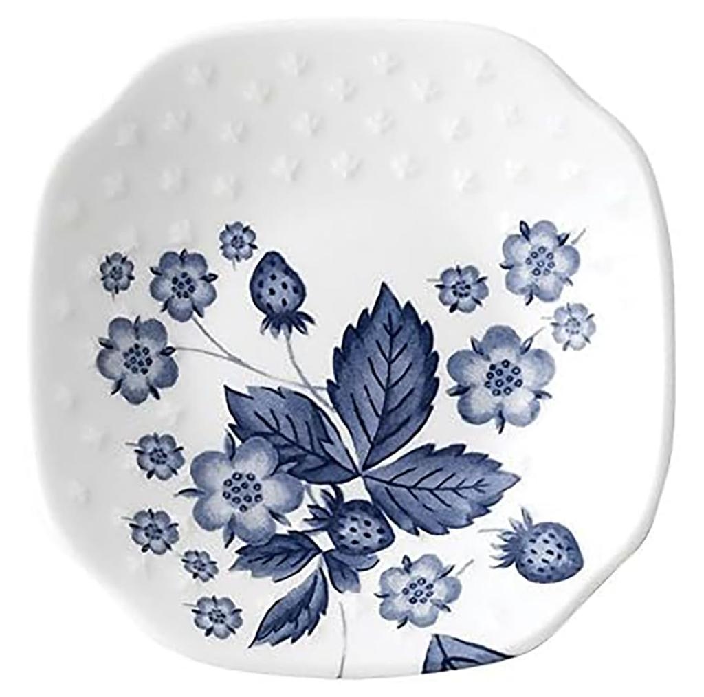 Wedgwood Official Wedding Gift Strawberry Bloom Indigo Soy Set of Wedding Gift for the Bride and Officially Imported Wrapping Dishes, 5, Tableware,