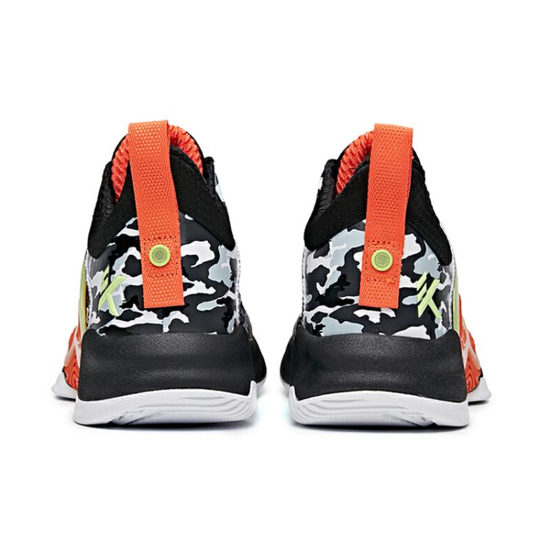 Anta Mountain 1 Anti-Slip Wear-Resistant Low-Top Basketball Shoes Men's Black White Orange Sneakers 112121601-2