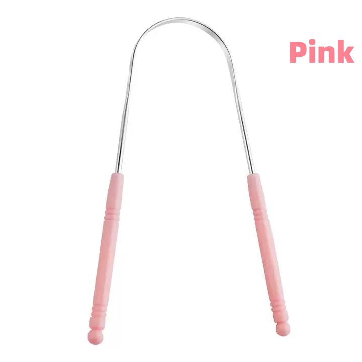 263(1)--U-shaped Tongue Scraper, Stainless Steel Oral Cleaner for Tongue Coating Removal