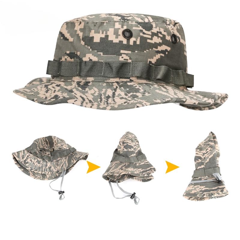 Outdoor Eimerhut Camouflage Boonie Hut Verdickt Fischerhut Airsoft Jagd Wandern Klettern Camping Hüte