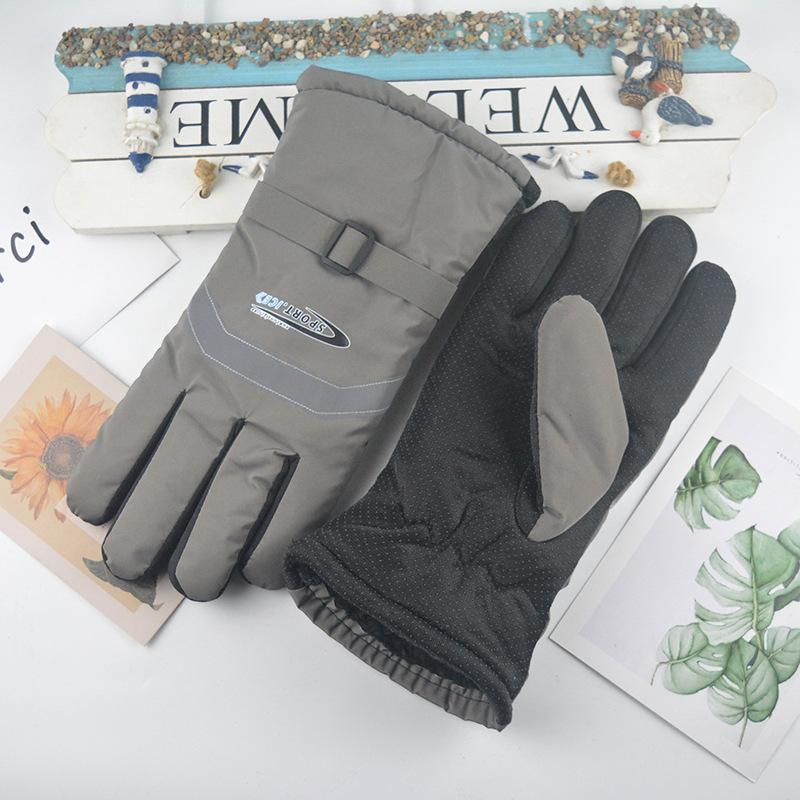 Autumn and winter men's new velvet thickened thermal gloves