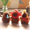 Capybara Keychain Stuffed Soft Short Plush Toy Pp Cotton Accessory Backpack