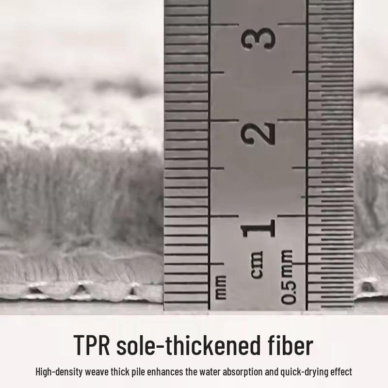 Superfiber Recycled Non-slip Bathroom Mat: Thick Jacquard, Strong Water Absorption