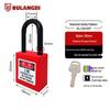 Wanjun Industrial Safety Padlock, Insulated Plastic, LOTO Electrical Lock.