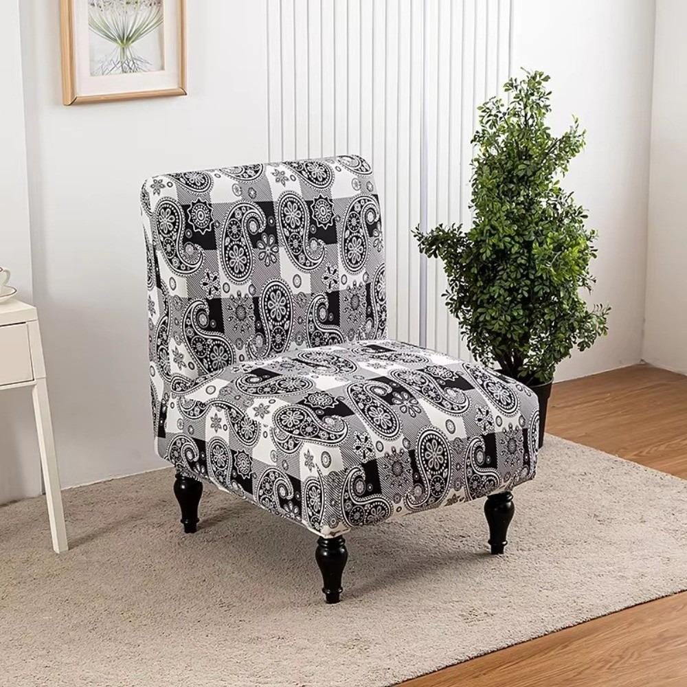 

Washable Armless Sofa Chair Cover Printed Lazy Sofa Protector Covers For Home Hotel Banquet 5