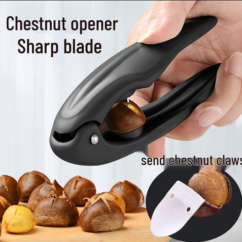 Chestnut Peeling Tool: Shell Opener & Cross-Cutting Scissors
