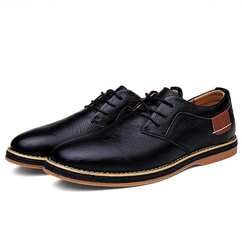 

Leather shoes men s new large size men s shoes trendy men s shoes Korean version men s leather shoes dress casual shoes casual 48 чёрный