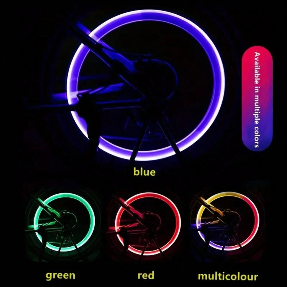 4Pcs Durable Tire Valve Cap Lights – Air Valve Caps with Lights for Cars, Motorcycles, Bicycles & Electric Vehicles