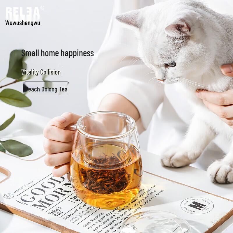 RELEA Mushroom High Borosilicate Glass Tea Cup