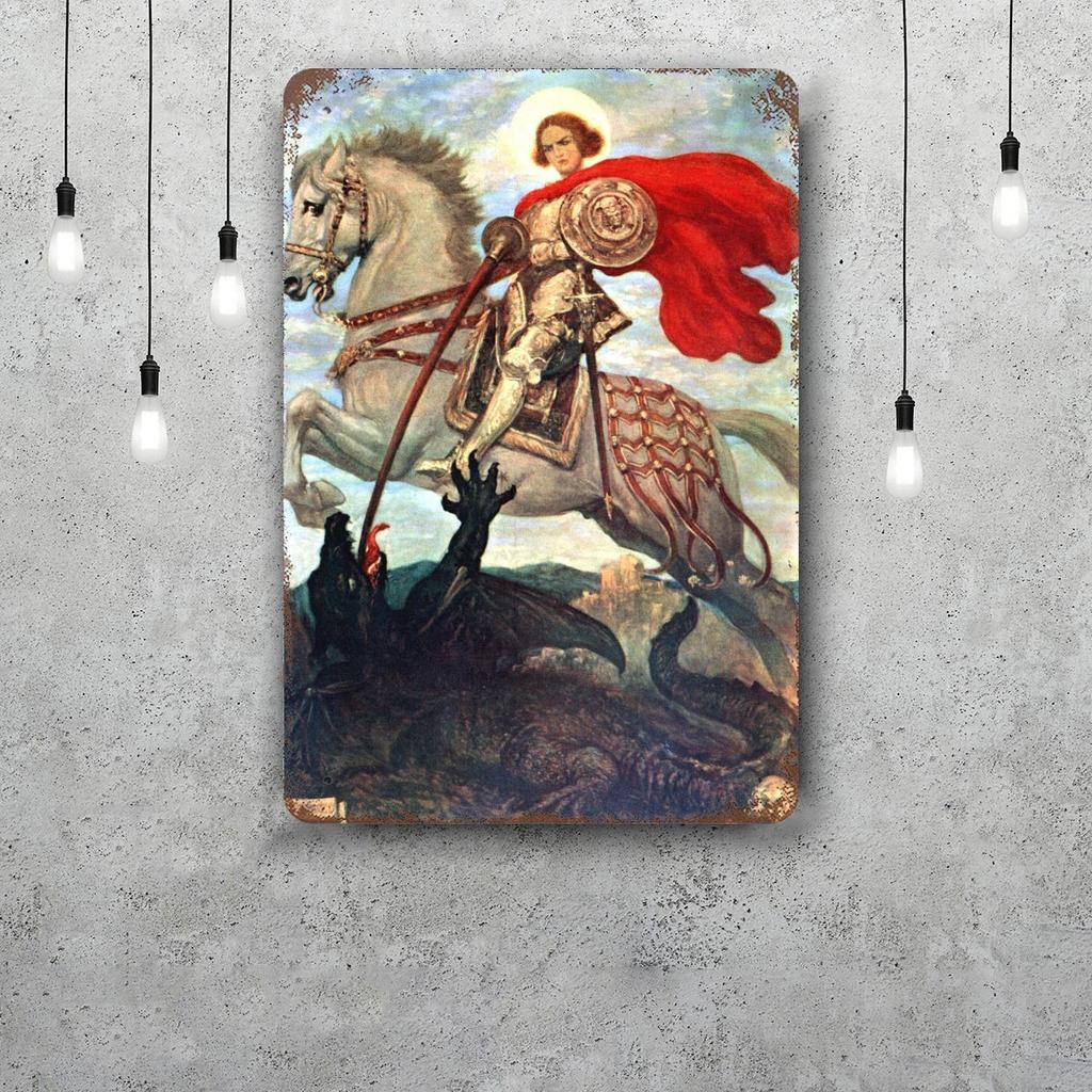 Saint George Funny Bar Metal Sign Retro Plaque Vintage Sign Alcohol Drinker Pub Club Man Cave Kitchen Wall Decoration