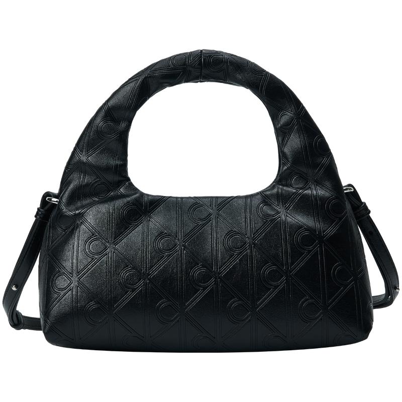 

Calvin Klein Commuter Style Monogram Embossed Synthetic Material Tote Bag Women Bags Space-Black 4F3200G-001 Basic Set (Bag)