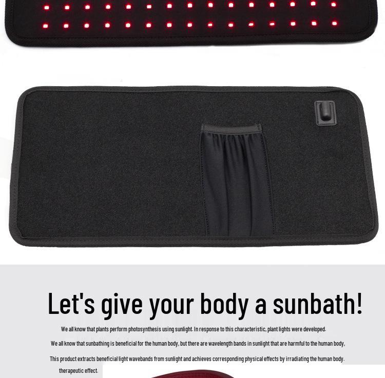 Cross 120 LED Infrared Red Light Therapy Lamp with Vibration Waist Belt and Shoulder & Leg Guard