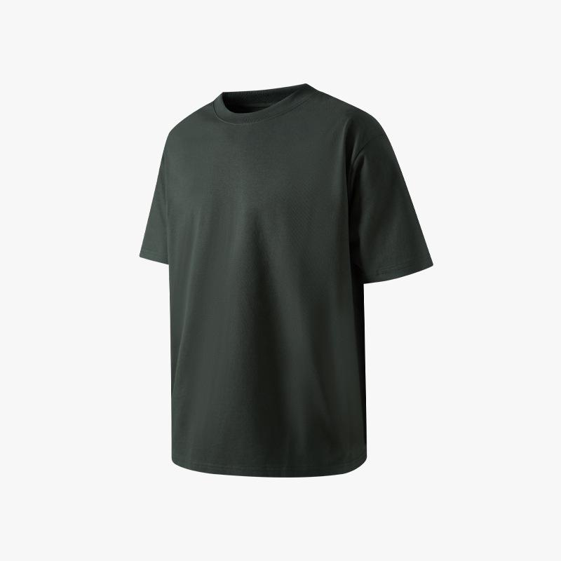 

Мужская футболка оверсайз из плотного хлопка 310 г в японском стиле - однотонная, с круглым вырезом, с короткими рукавами