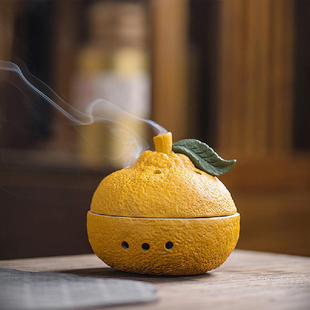 Räuchergefäße aus Keramik in Fruchtform und tragbare Räuchergefäße in Kürbisform, Räuchergefäße für Meditation, Yoga und Heimdekoration