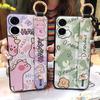 Soft case Wristband Phone Case For Tecno Camon19/19Pro 4G Back Cover Phone Holder Cute Shockproof Anti-dust Waterproof