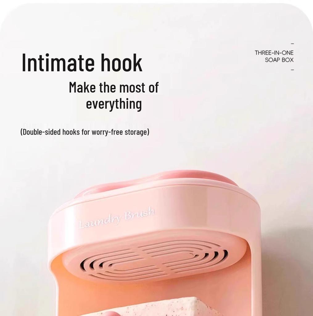 Newcomer Special: Bath Set - 3-in-1 Laundry Brush, Soap Dish, and Storage Rack