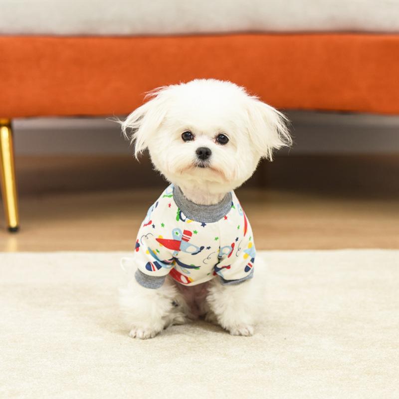 

Бавовняна піжама з принтом мультфільмів для маленьких собак, комбінезон, пальто, сорочка, одяг для маленьких собак Тедді L